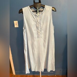 Light Blue Denim Sleeveless Dress